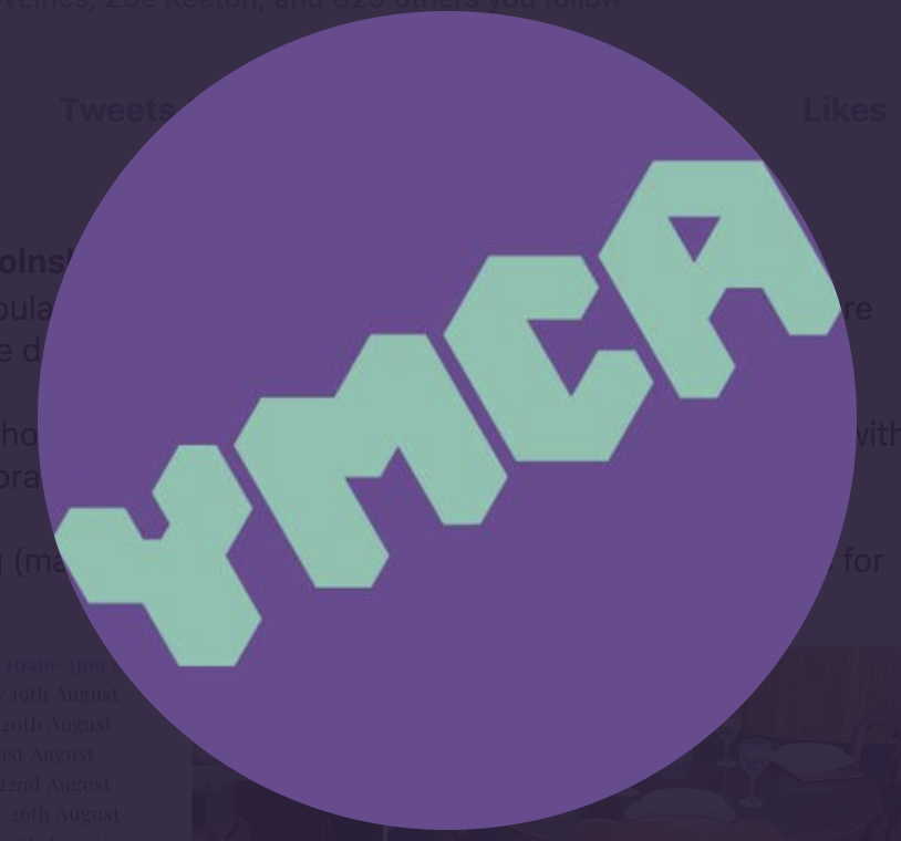 YMCA Lincoln advert on the #LincsArtCraftHour blog by LincsConnect the Lincolnshire blogger LincsBlogger