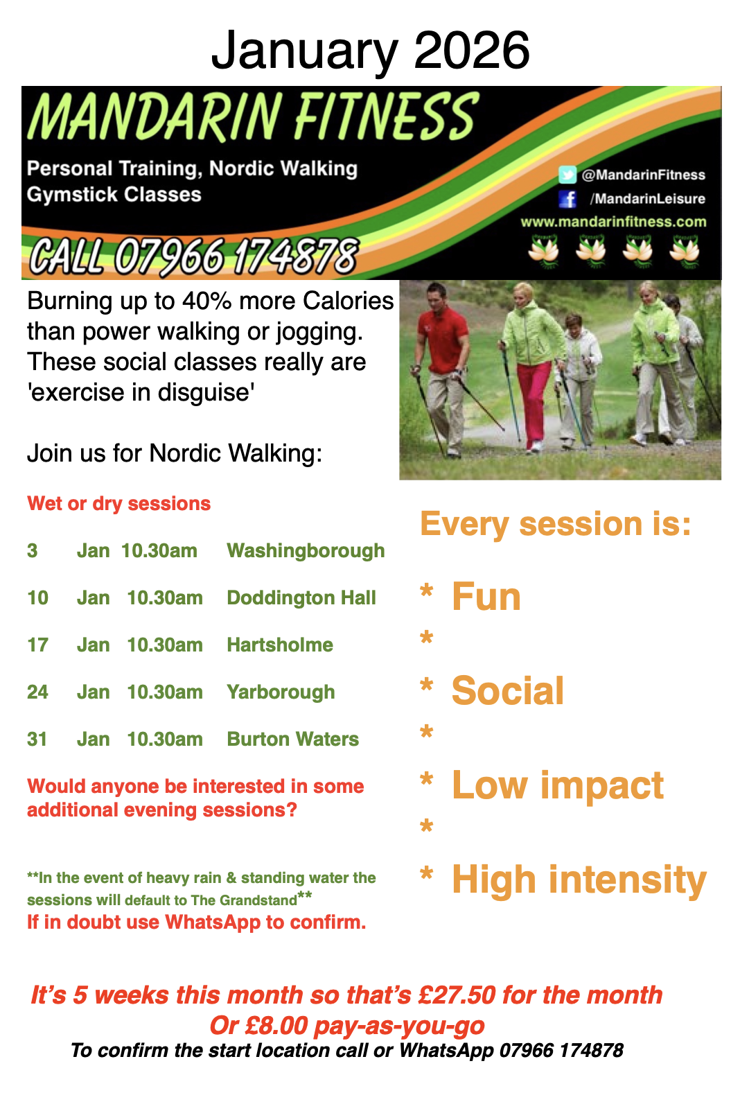 #NordicWalking in Lincoln, Lincolnshire with Mandarin Fitness on LincsConnect