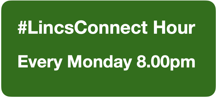 LincsConnect Hour on twitter every Monday at 8.00pm by LincsConnect the Lincolnshire blogger, LincsBlogger