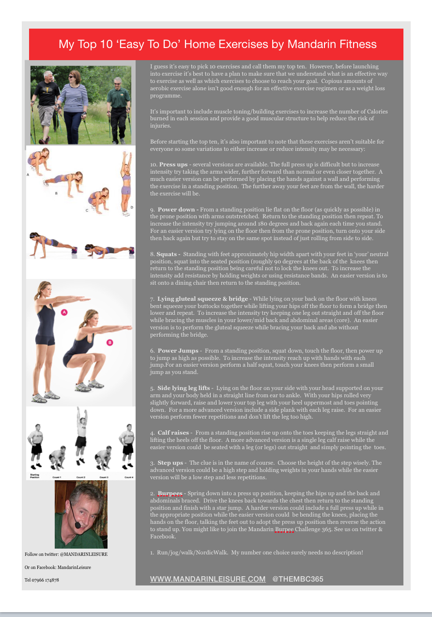 Mandarin Fitness exercises by LincsConnect the Lincolnshire blogger, LincsBlogger
