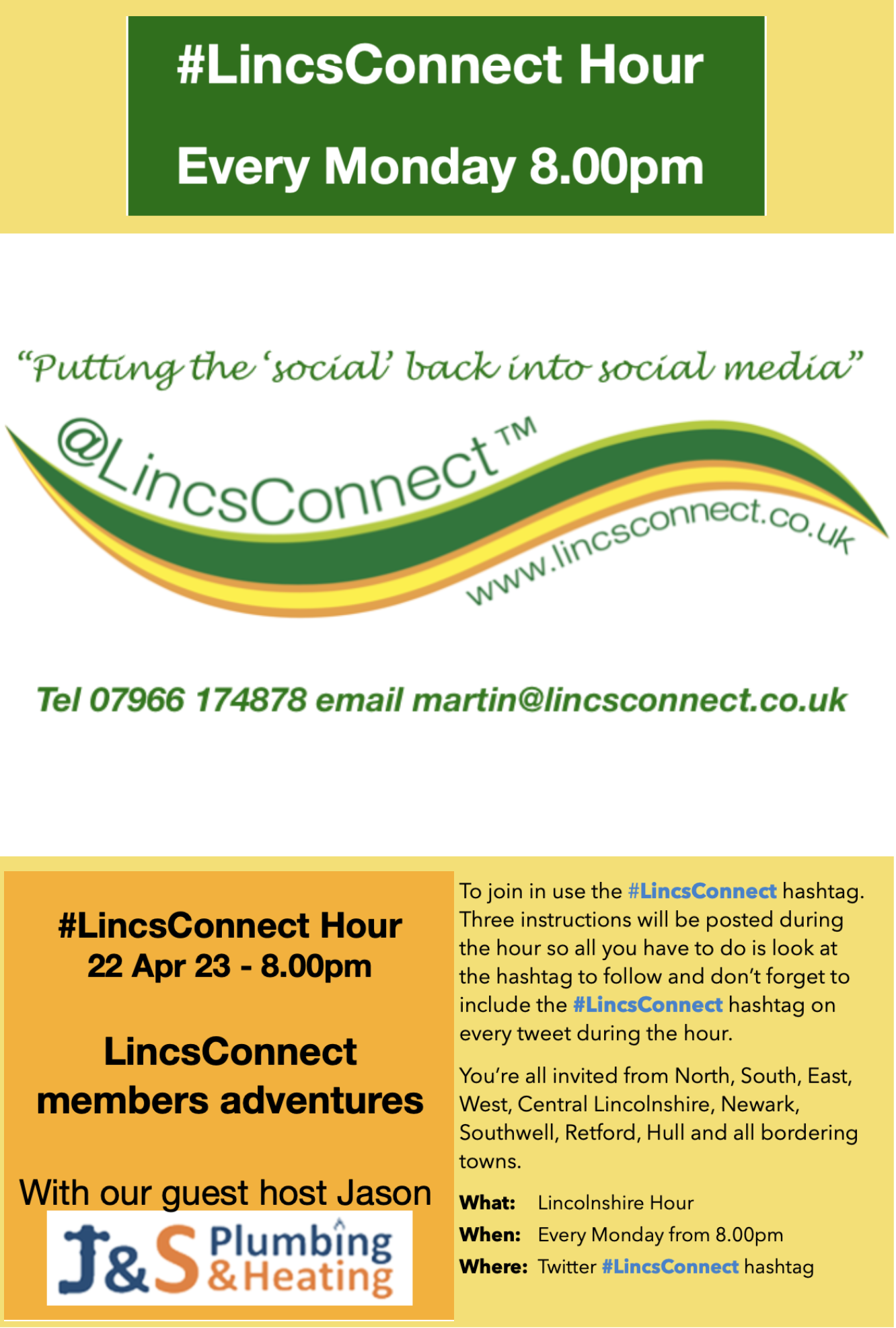 LincsConnect Hour with Jason J&S Plumbing & Heating on WhatsOnLincs, what's on in Lincolnshire by LincsConnect the Lincolnshire blogger, LincsBlogger