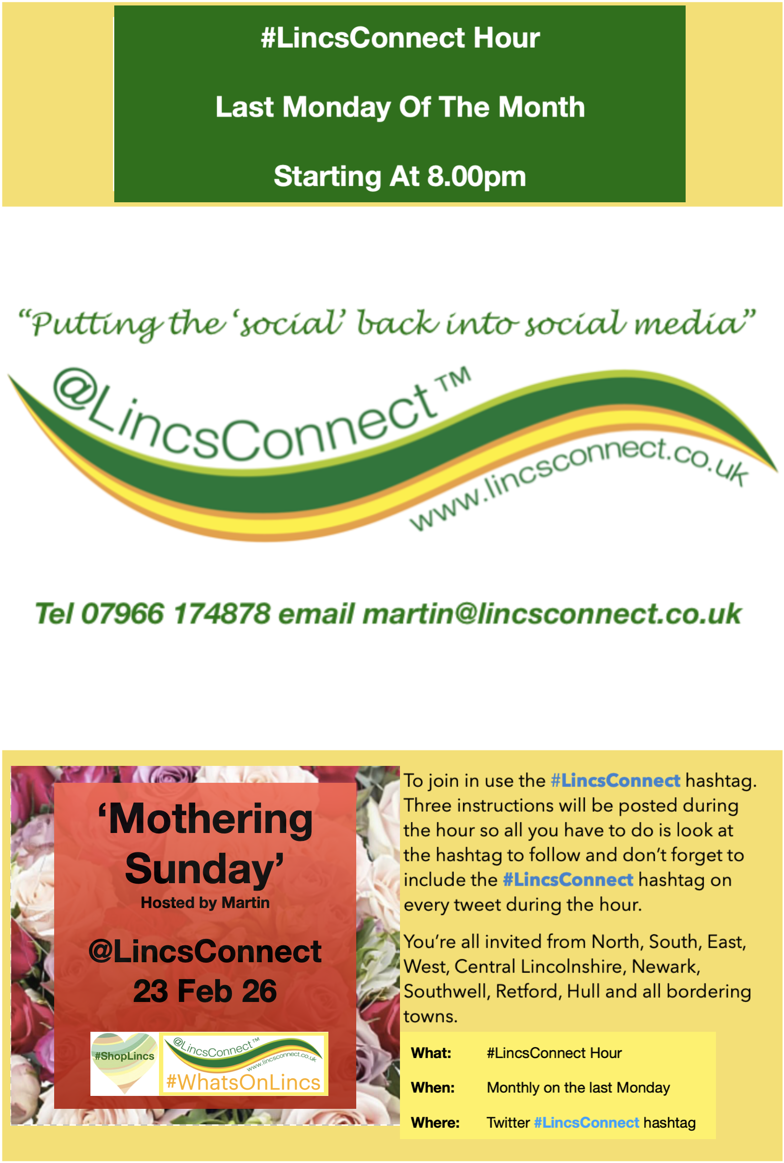 LincsConnect Hour on WhatsOnLincs by LincsConnect the Lincolnshire blogger, LincsBlogger