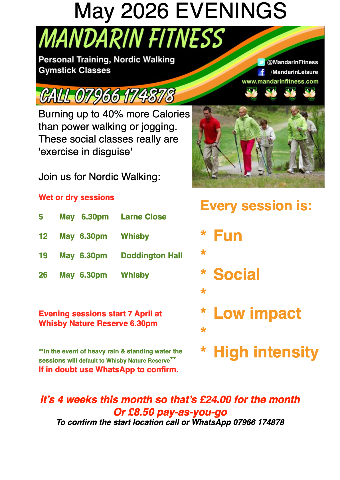 Nordic Walking with Mandarin Fitness in Lincoln on WhatsOnLincs by LincsConnect by the Lincolnshire blogger, LincsBlogger
